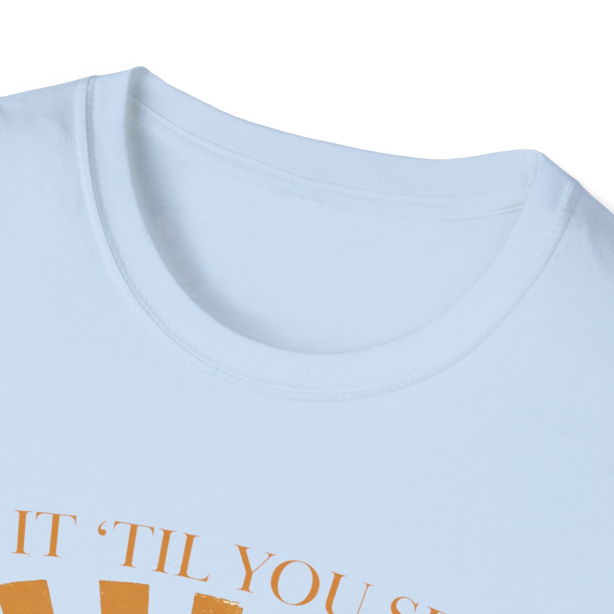 Golf T‑Shirt — "Tee It Till You Seet" Sunrise Golfer Graphic