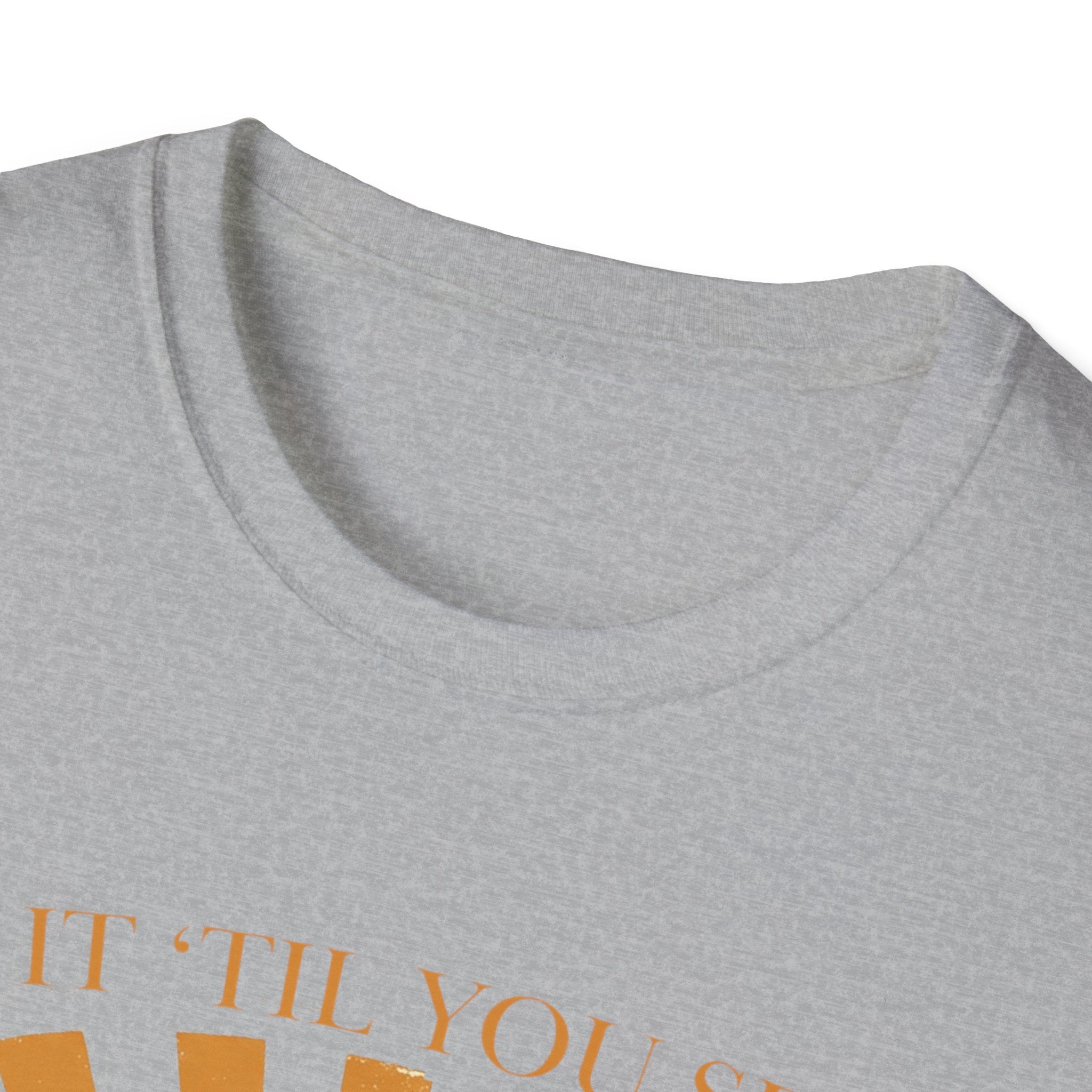 Golf T‑Shirt — "Tee It Till You Seet" Sunrise Golfer Graphic