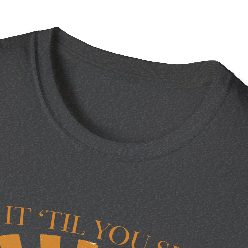 Golf T‑Shirt — "Tee It Till You Seet" Sunrise Golfer Graphic